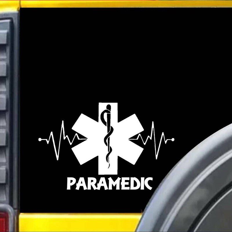 16*10.3cm Fashion Personality Creativity Classic Attractive Paramedic Lifeline Rear Window Car Sticker Body Decals