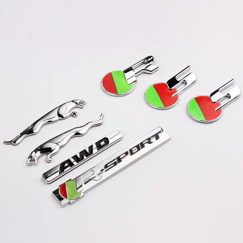 Car Front Grille rear Trunk Fender Badge Emblem Sticker for Jaguar XF XFL XJ XJL XK S-TYPE X-TYPE S R sport logo refit stickers