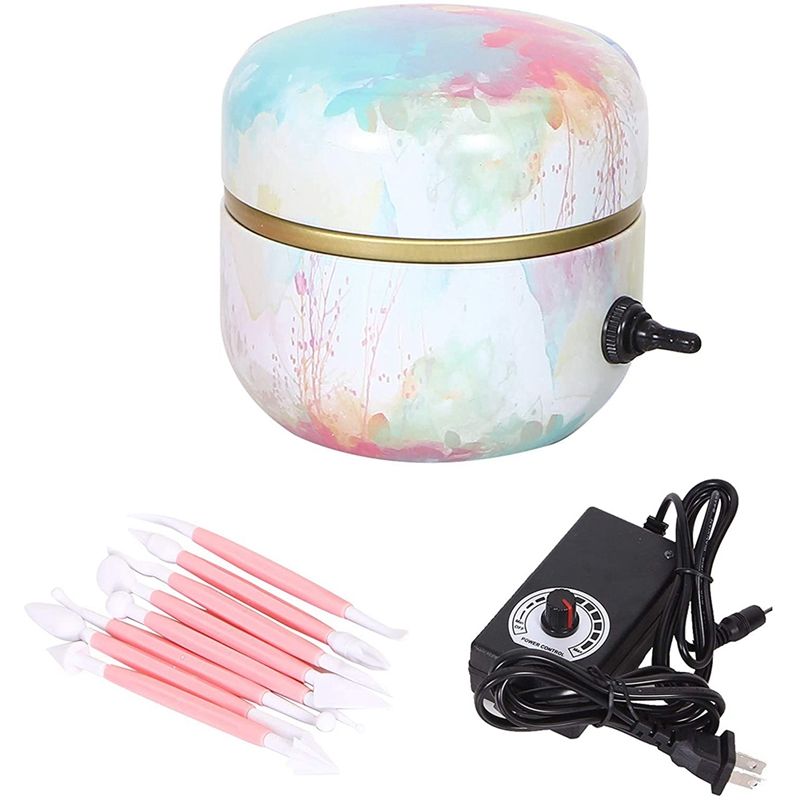 Pottery Wheel Machine,2000RPM Mini Electric Pottery Wheel DIY Clay Tools for Adult Children Pottery Art US Plug