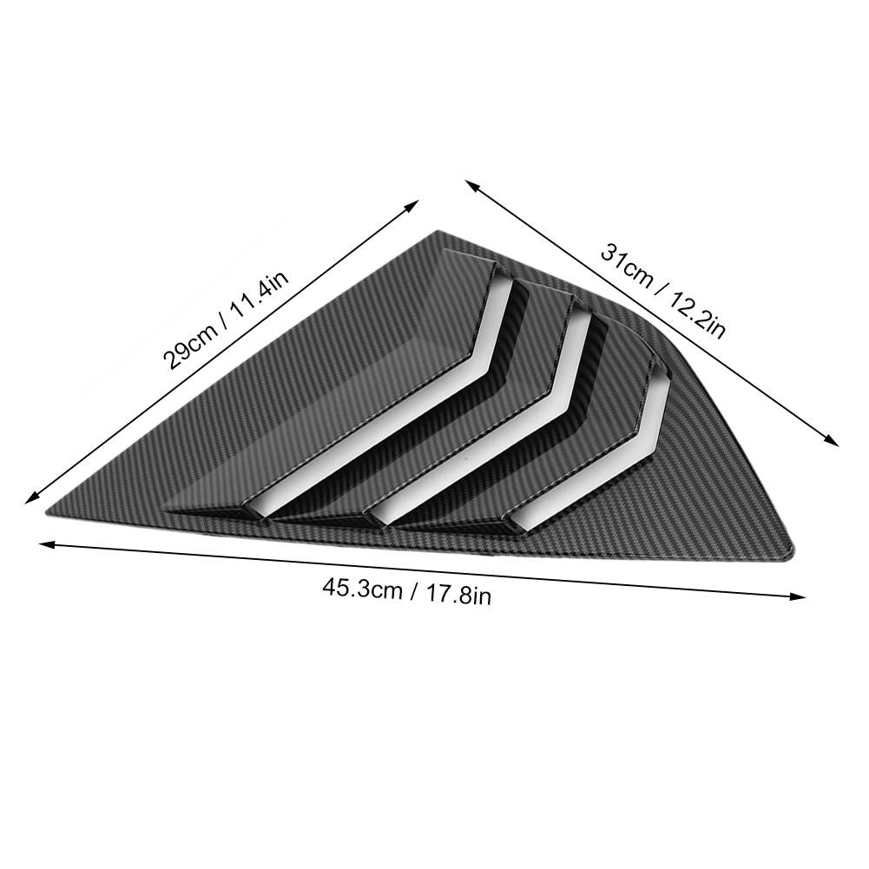 Rear Window Vent Carbon Fiber Style Louver Shutter Fits for Ford Focus ST RS MK3
