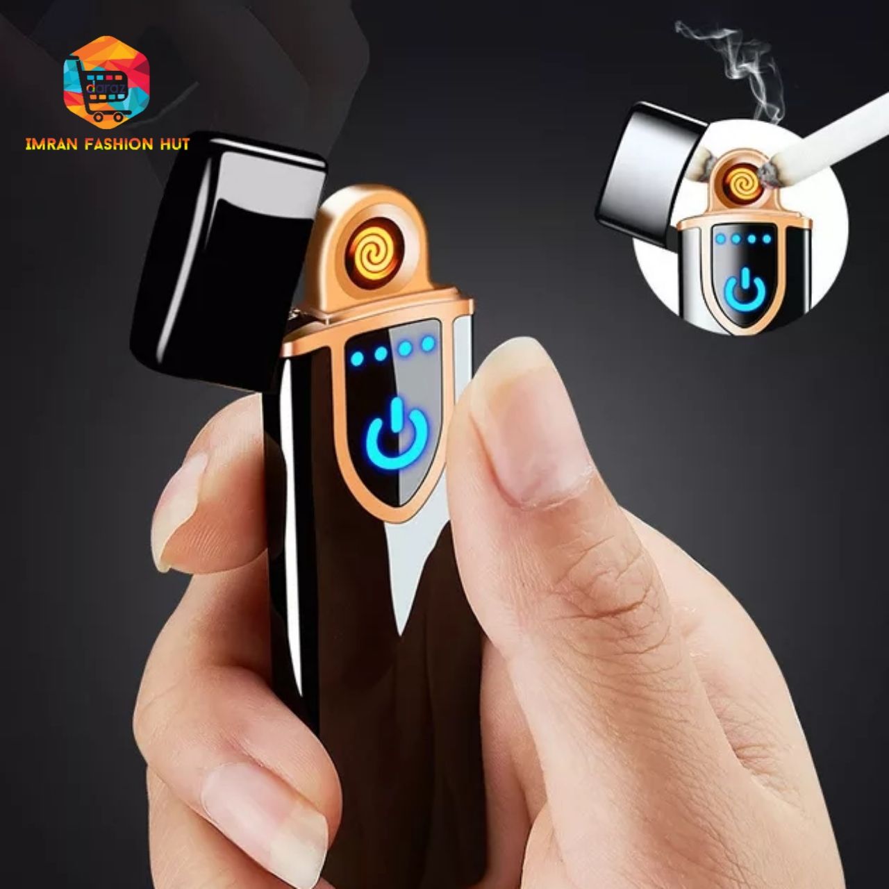 New Fingerprint Touch Usb Lighter Electric Lighter Metal Rechargeable Lighter Double Saded Heating Wire Torch-Imran Fashion Hot