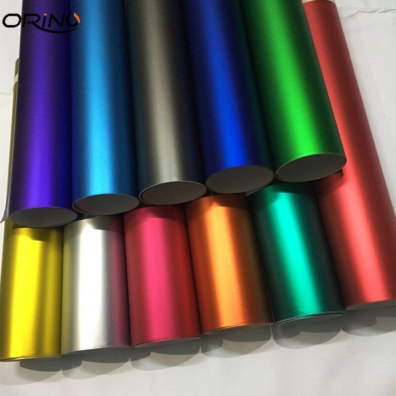 Ice Metallic Matt Chrome Vinyl Car Wrap Film With Air Release Car Stickers Foil ORINO WRAPS size 10/20/30/40/50X152CM