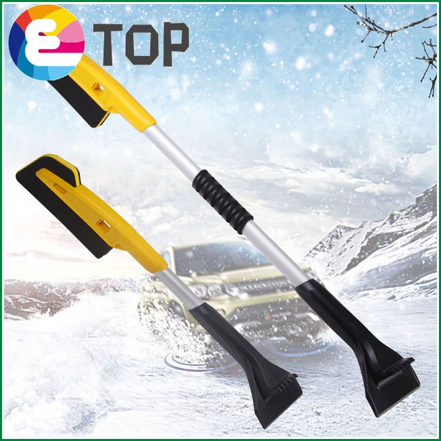2-in-1 Car Ice Scraper Snow Remover Shovel Brush for Car Auto Windscreen Windshield Multifunctional Deicing Cleaner Scraper Tool
