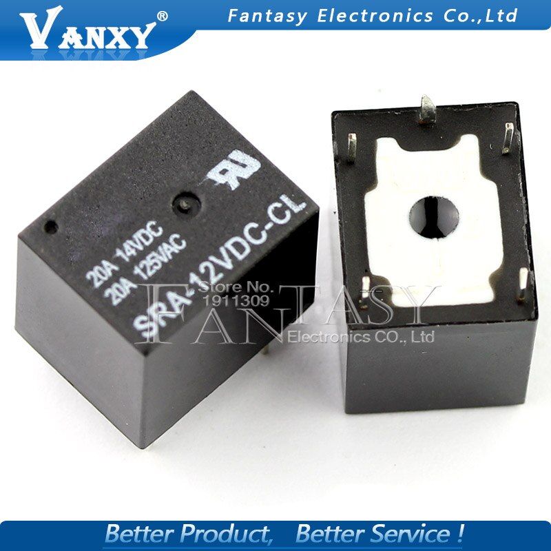 5PCS/LOT Relay SRA-12VDC-CL SRA-12VDC SRA-12V SRA-12 relays 5PINS 12V DC High Quality T74