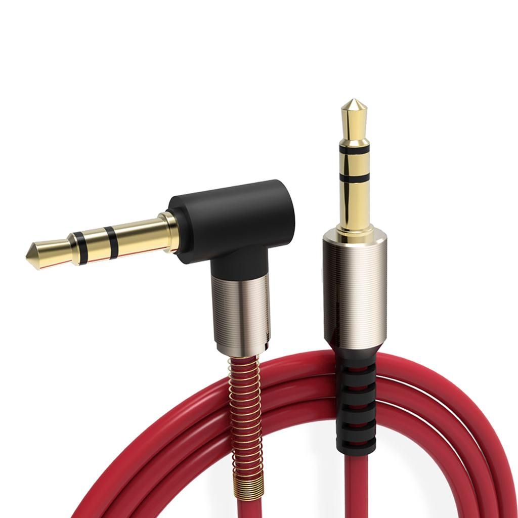 3.5mm AUX AUXILIARY CORD Male to Male Stereo Audio Cable for PC MP3 red