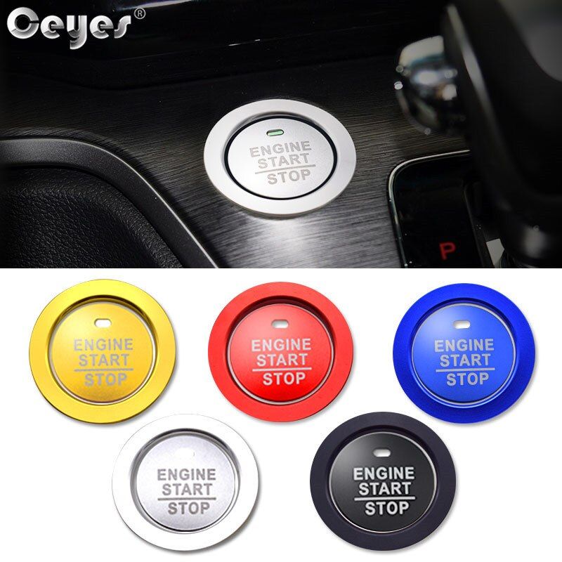 Ceyes Car Styling Engine Start Stop Ignition Rings Accessories Hole Case For Honda Civic Fit 2018 Decoration Auto Stickers Cover