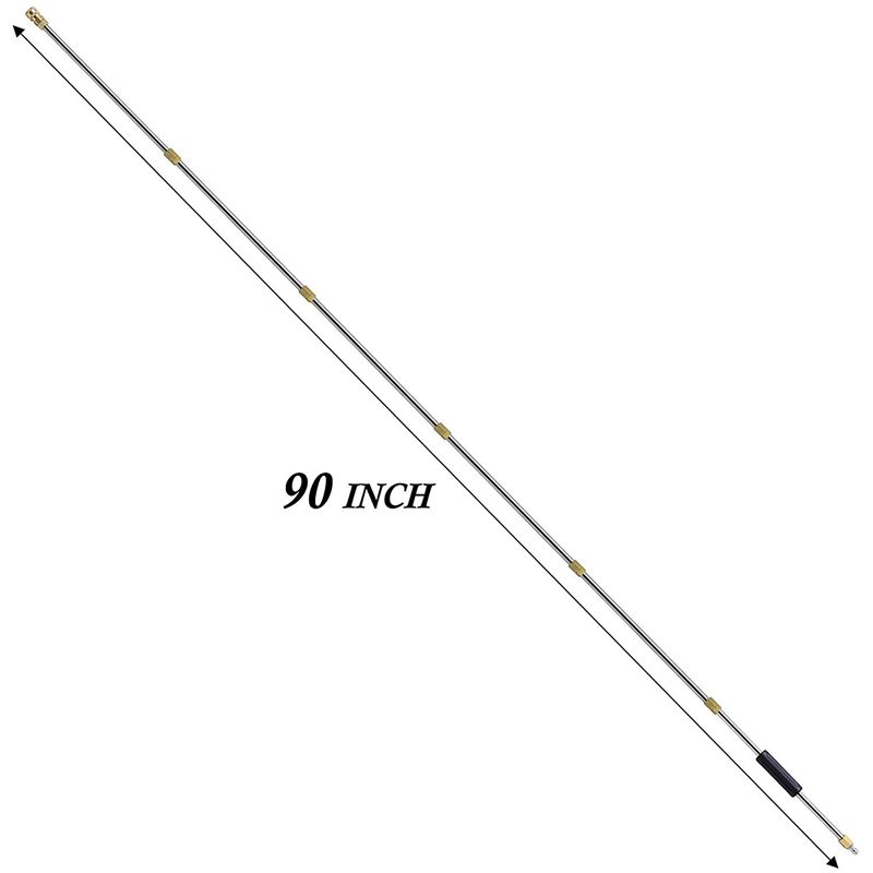 90 Inch Universal Wand Set Car Washing Pressure Washer Wand Extension, Replacement Lance Power Washer Lance 1/4 Inch Thread Quick Connect