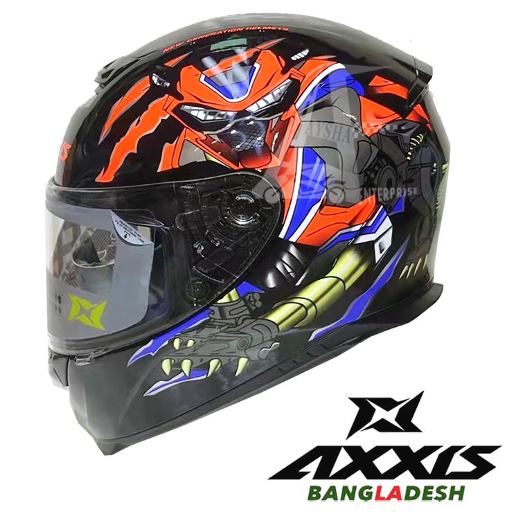 Full Face Axxis Eagle Animals B5 Glossy Red