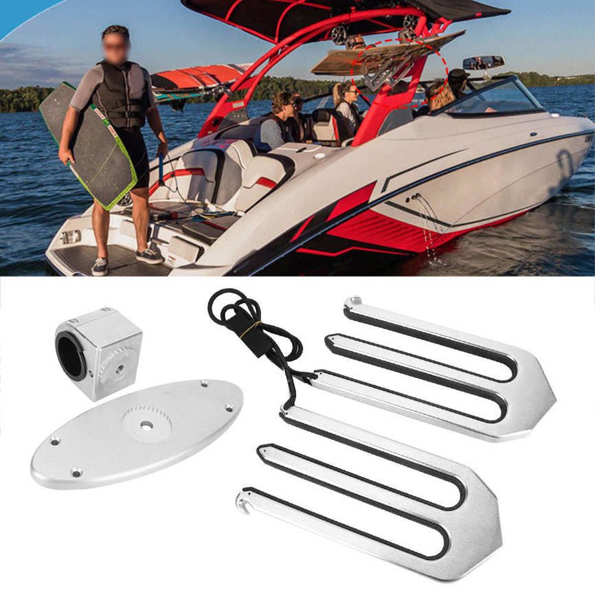 CNC Aluminum Wiredrawing Wakeboard Surfboard Fork Bracket Set Boat Yacht Accessory