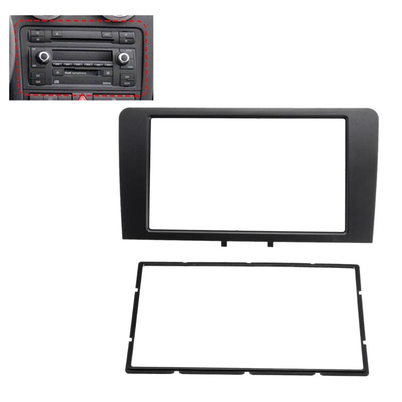 2Din Car Radio Fascia Panel Stereo Adapter Frame Cover Trim for Audi A3 8P 2003-2012