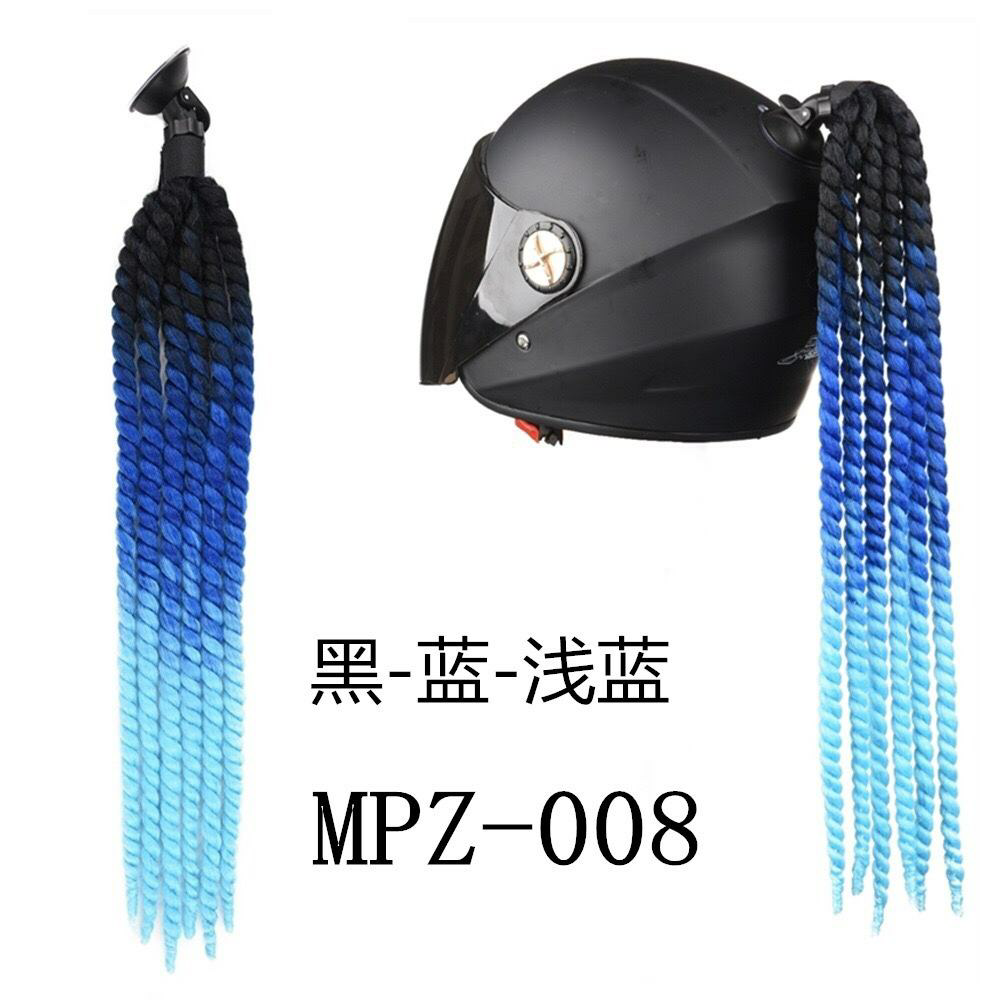 Women Helmet Dreadlocks Ponytail Braid Motocross Bicycle Helmet Punk Hair Decoration (Only Helmet Hair)