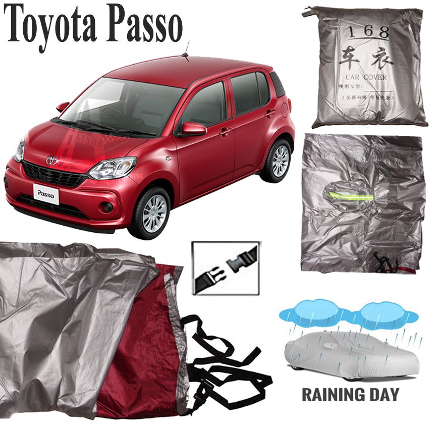 Car Body Cover for Toyota Passo 2019 -ON Silver Color Waterproof