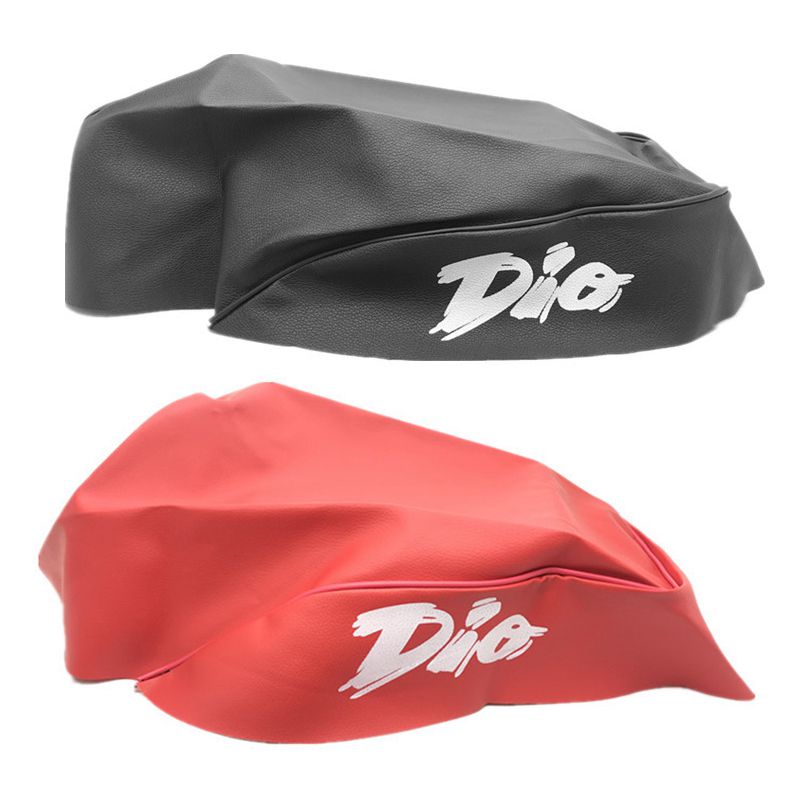 2 Pcs Motorcycle Seat Cover Imitation LeatherSeat Cover for HONDA DIO AF27/AF28 Motorcycle Modification Black & Red