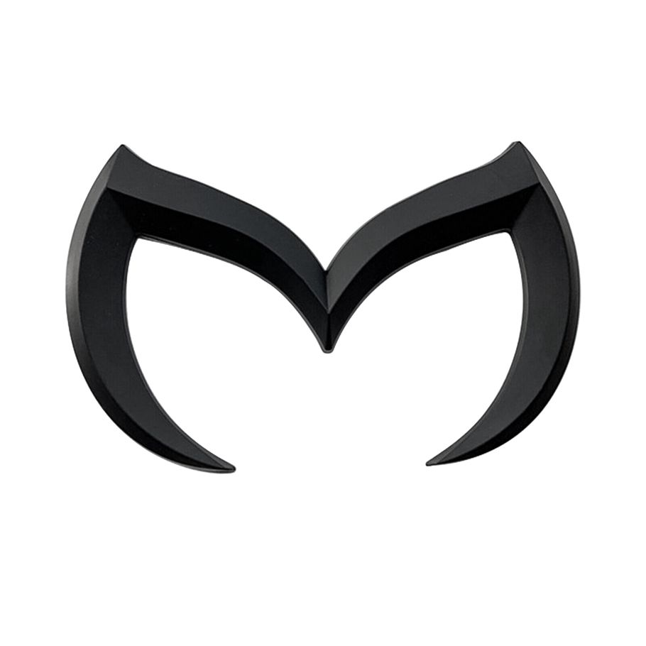 Black Evil M Logo Emblem Badge Decal for Mazda All Model Car Body Rear Trunk Decal Sticker Nameplate Decor Accessories