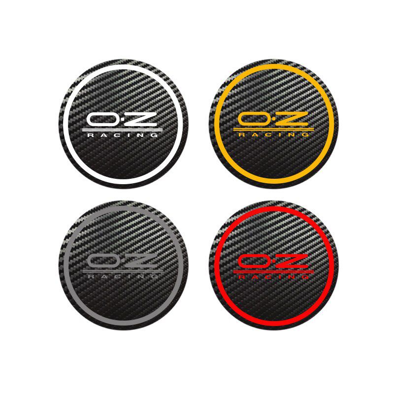 4pcs for OZ Racing Octavia A5 Fabia Superb car styling Badge Logo Carbon Center Caps Alloy Wheel Hub Stickers All Sizes