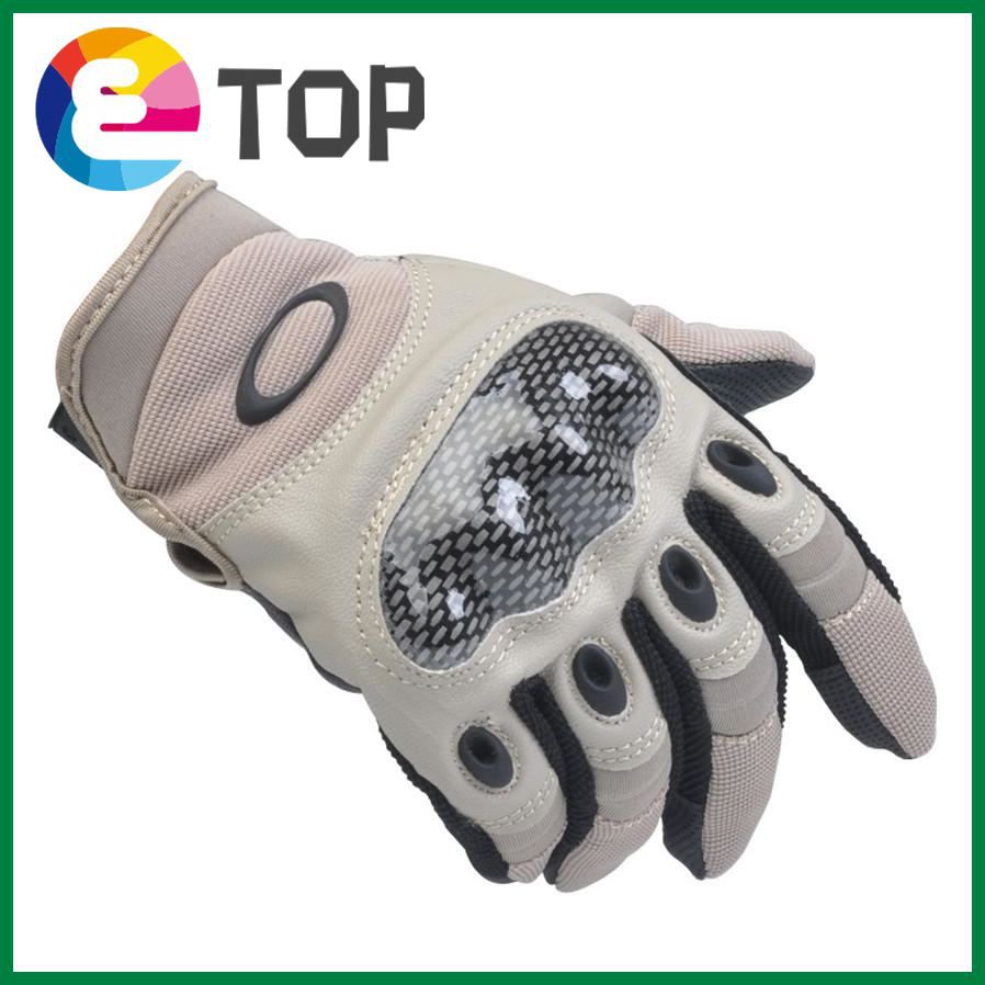 Full Finger Cycling Protective Hand Gloves Wearproof PU Leather Motorcycle Riding Gloves