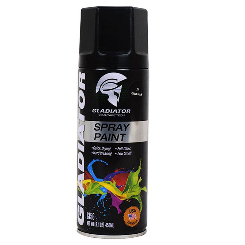 Gladiator spray paint Gloss Black colour