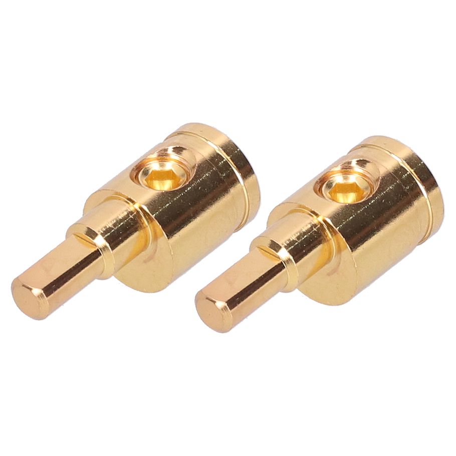 For 2pcs 0GA Wire Reducer Terminal Connector Pure Copper Gold-Plated Car