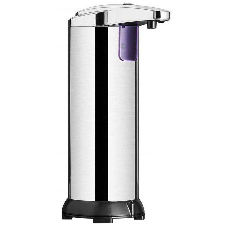 HA 250ml Stainless Steel Automatic Soap Dispenser Handsfree Automatic IR Smart Sensor Touchless Soap Liquid Dispenser-Silver