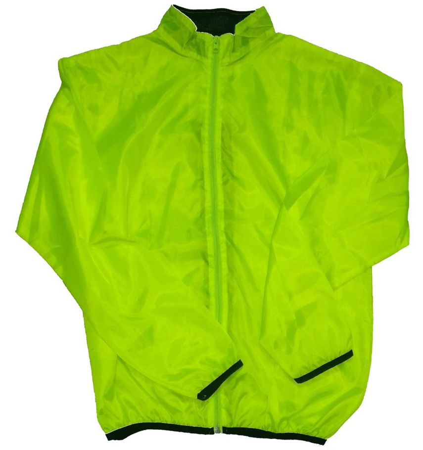 Dust coat or Windbreaker with reflector for Motorcycle rider Neon