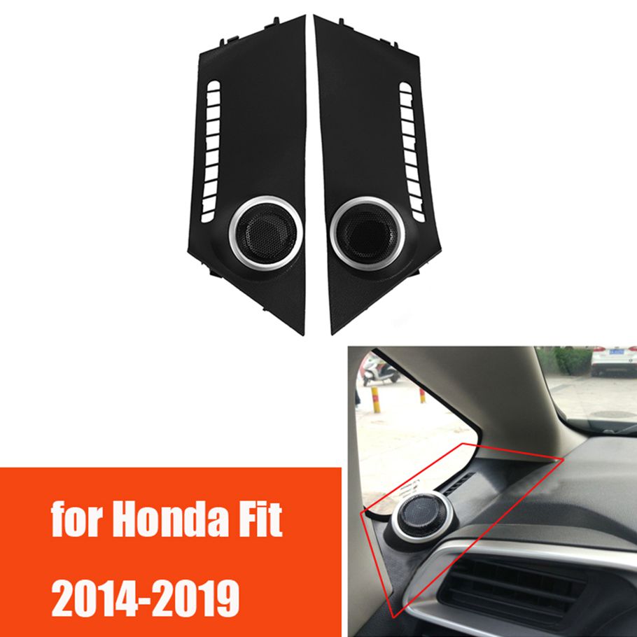 Front Door Tweeter Speaker Cover Treble Audio Loudspeaker Lid Horn Shell Decoration for Honda Fit 2014-2019