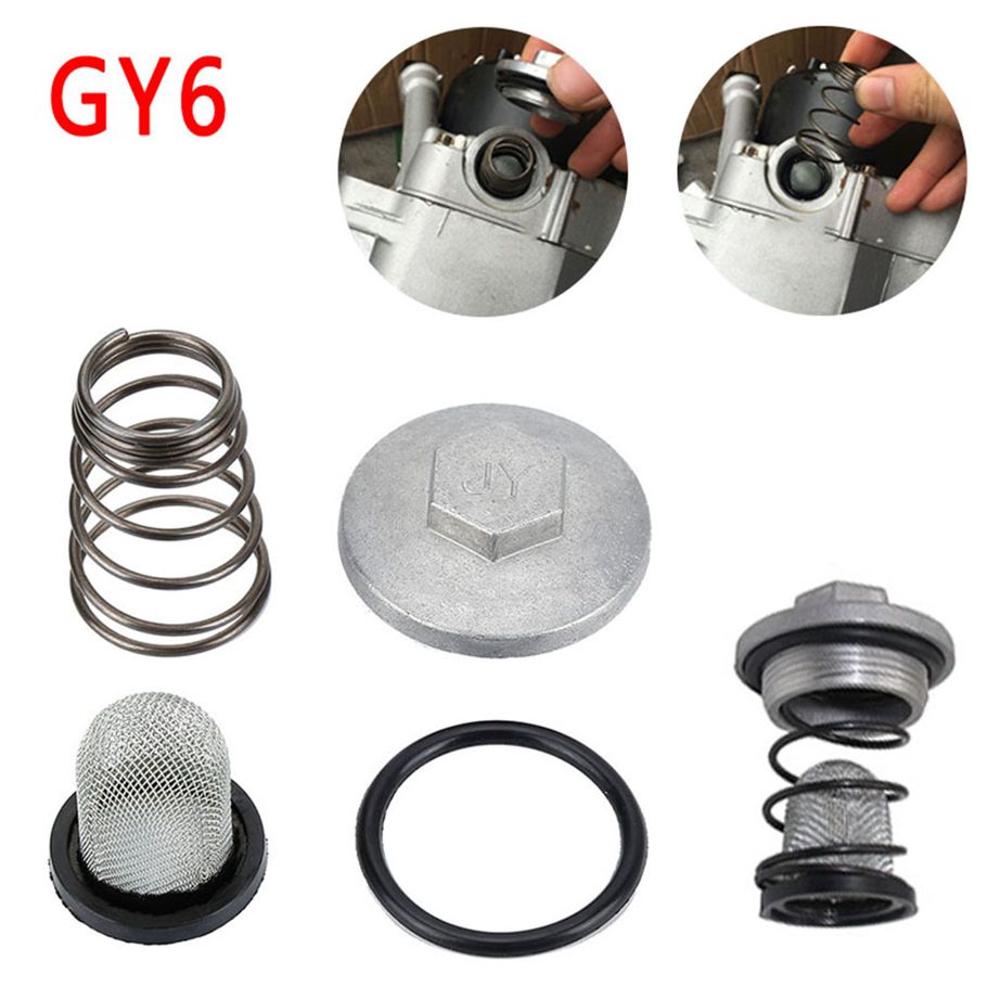 DWCX Motorcycle Scooter Oil Filter Drain Strainer Plug Set Kit fit for GY6 50cc 125cc 150cc Chinese Moped Baotian Benzhou Taotao Safe Portable
