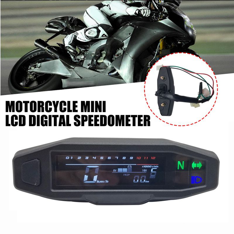 Universal Motorcycle LCD Digital Speedometer Mini Motorcycle Meter Carburetor Meter Motorcycle Odometer
