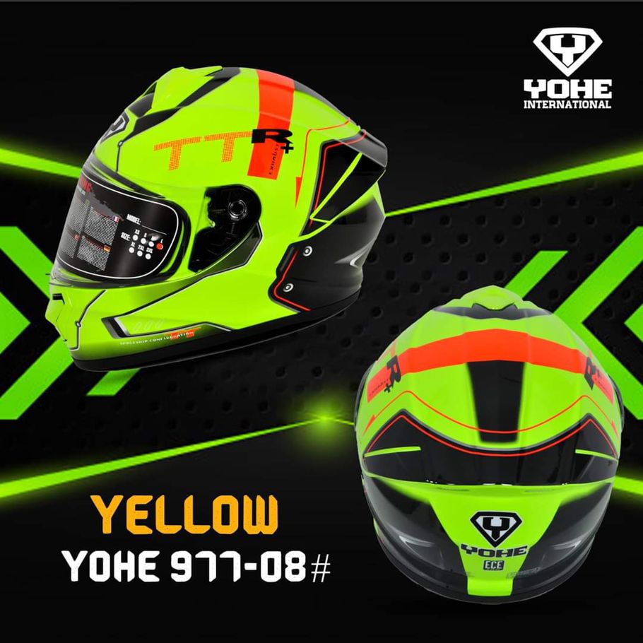 Yohe Full Face ECE Certified Helmet