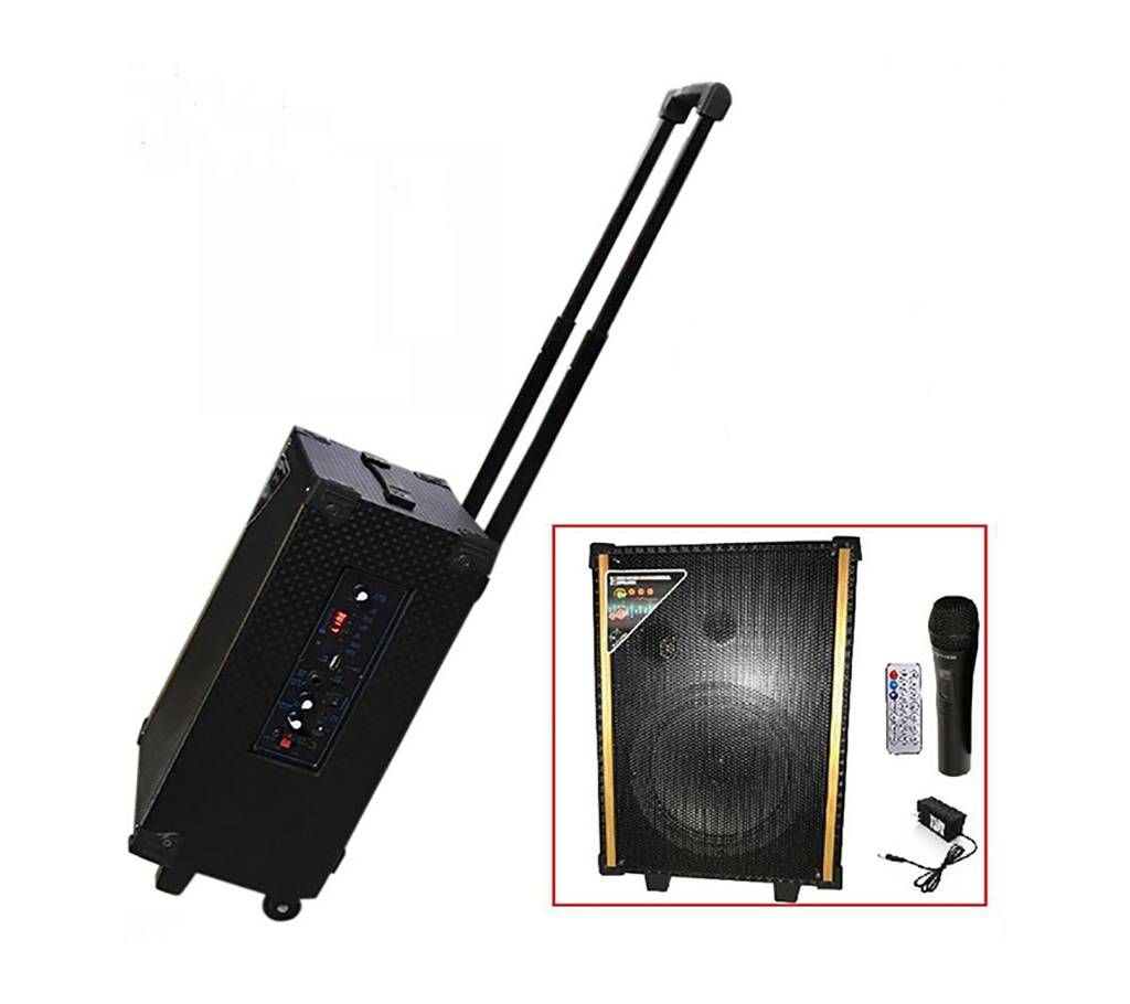 Rechargeable Bluetooth karaoke Trolley speaker with wireless microphone