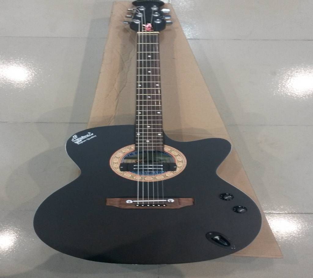 Signature semi electric black guitar 