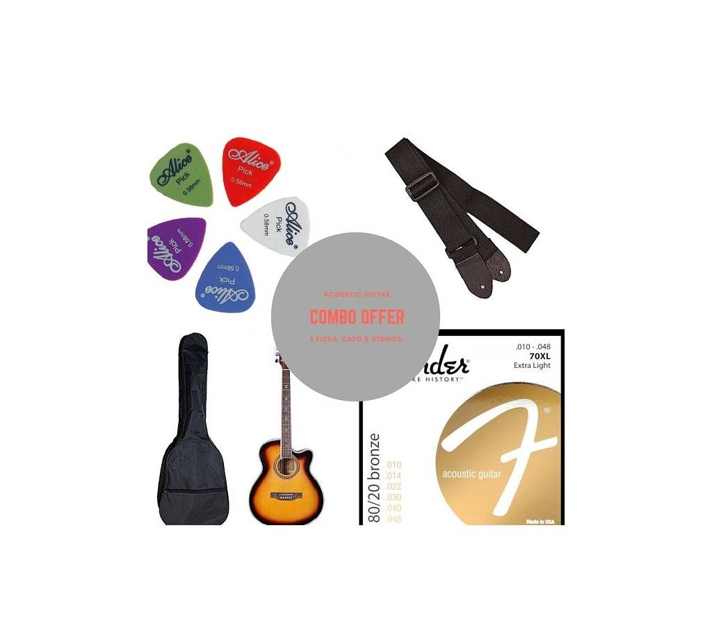 TGM Acoustic Guitar - sunbrass