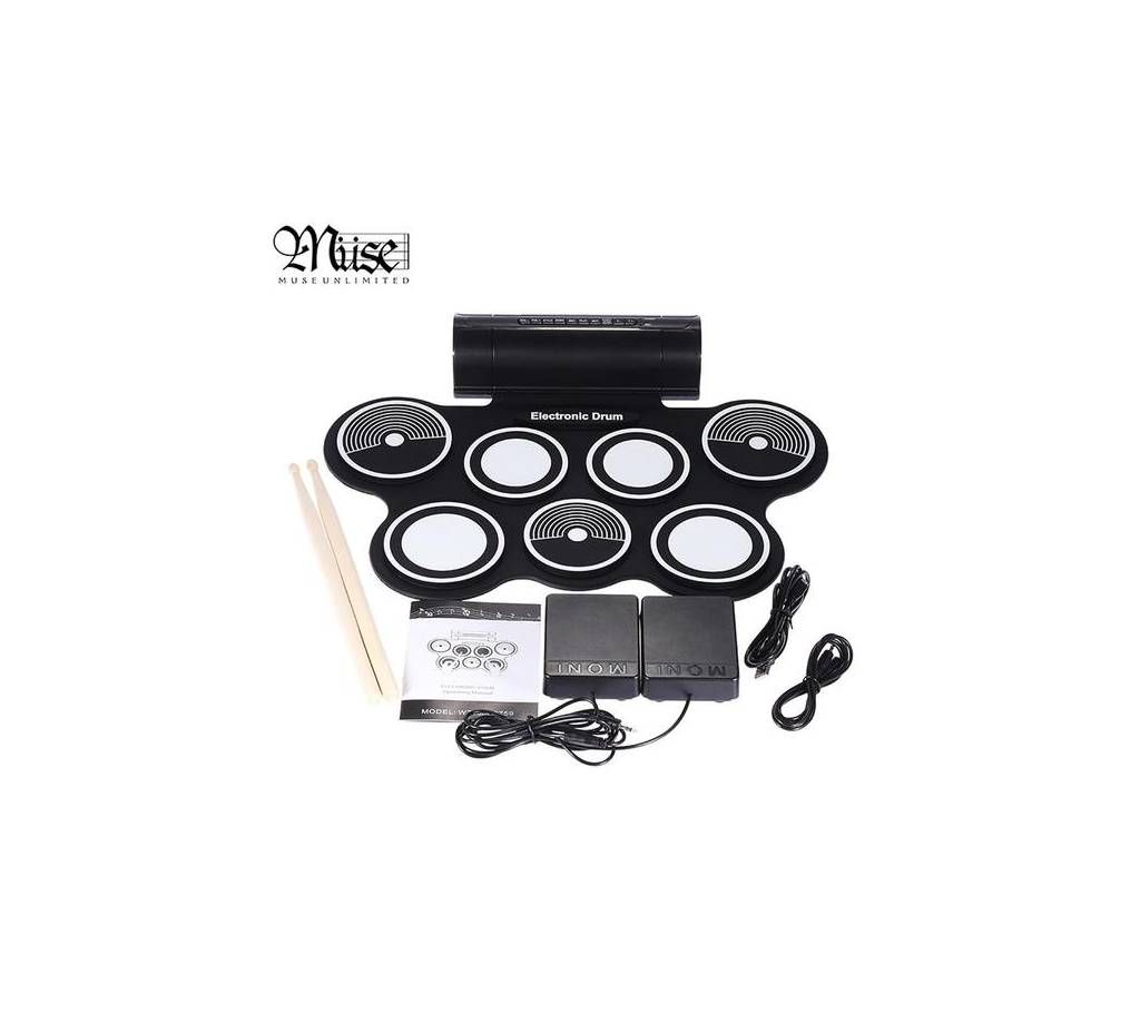 Electronic Foldable Drum Kit Portable Drum set for all Musical Instrument