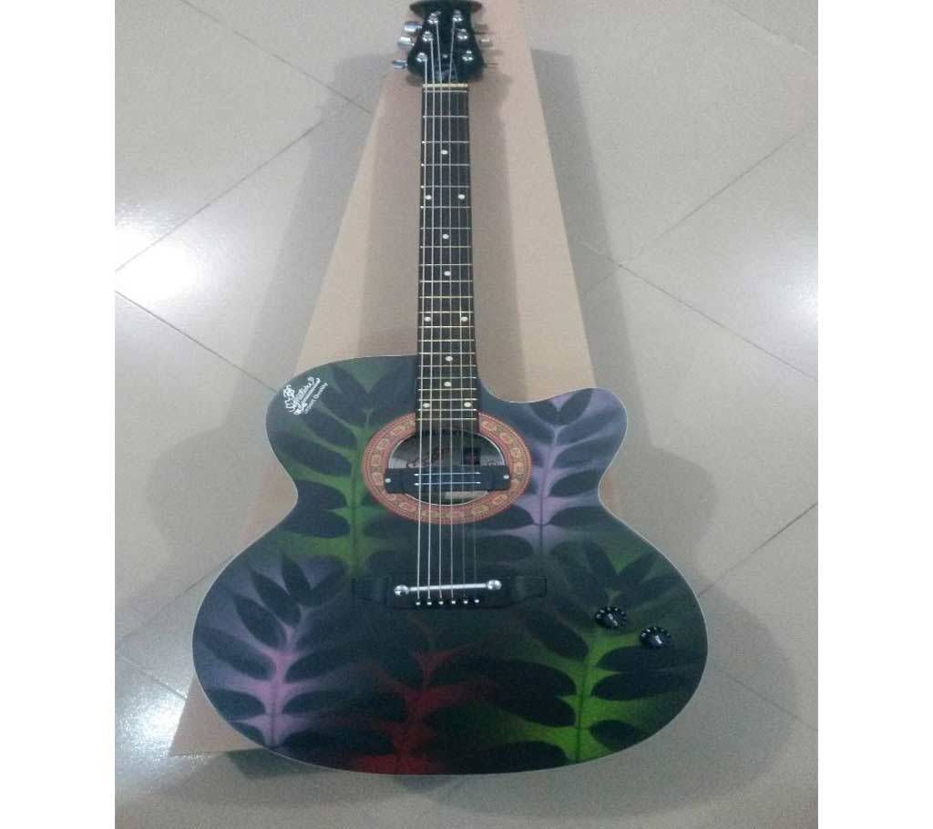 Signature printed matte semi electric guitar 