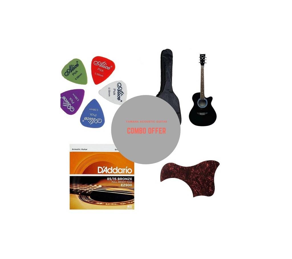yamaha indonesia 4010 Acoustic Guitar - Black