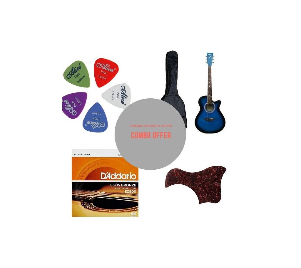 yamaha indonesia 4010 Acoustic Guitar - Blue