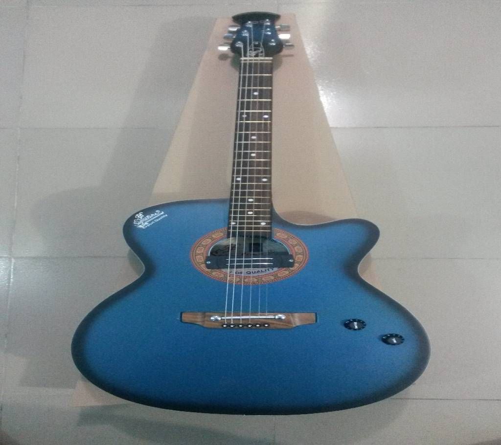 signature blue black burst semi electric guitar 