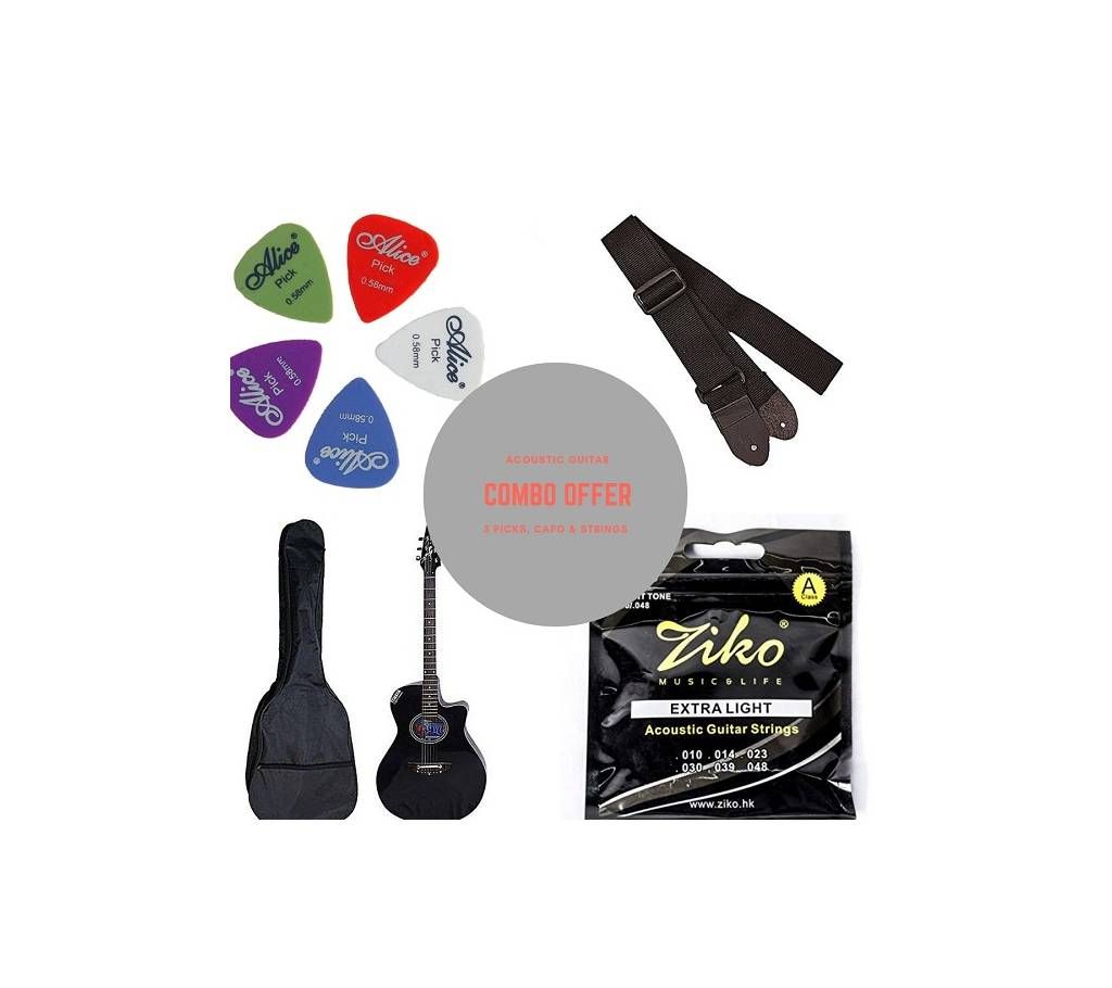 yemaha CM2 Acoustic Guitar - Black