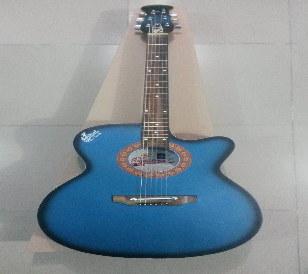 signature blue black burst guitar 