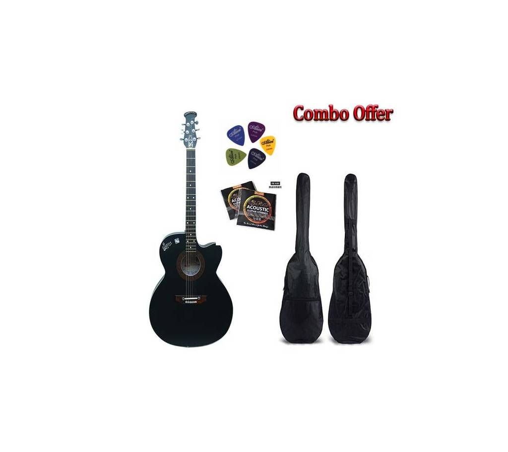 Signature Acoustic Guitar + Bag + Instruments Full Pack Combo Offer 