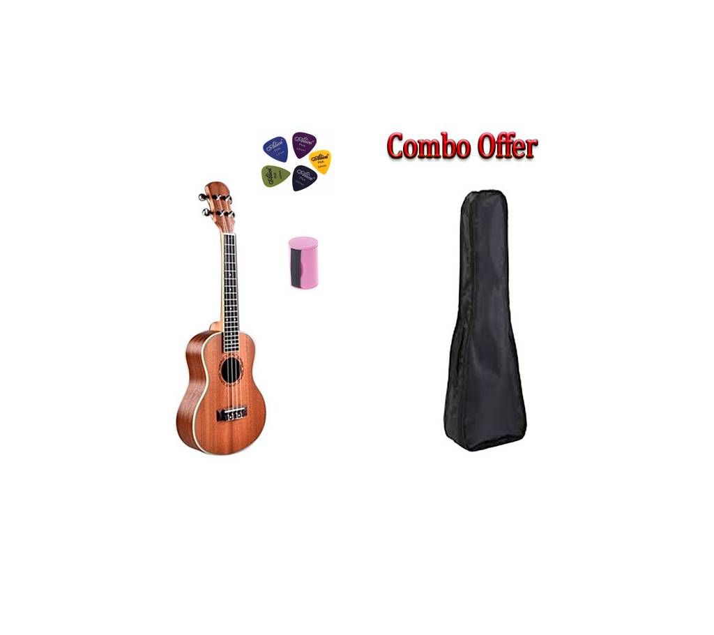 Deviser Concert Size Ukulele Guitar + Bag + Instruments Full Pack Combo Offer 
