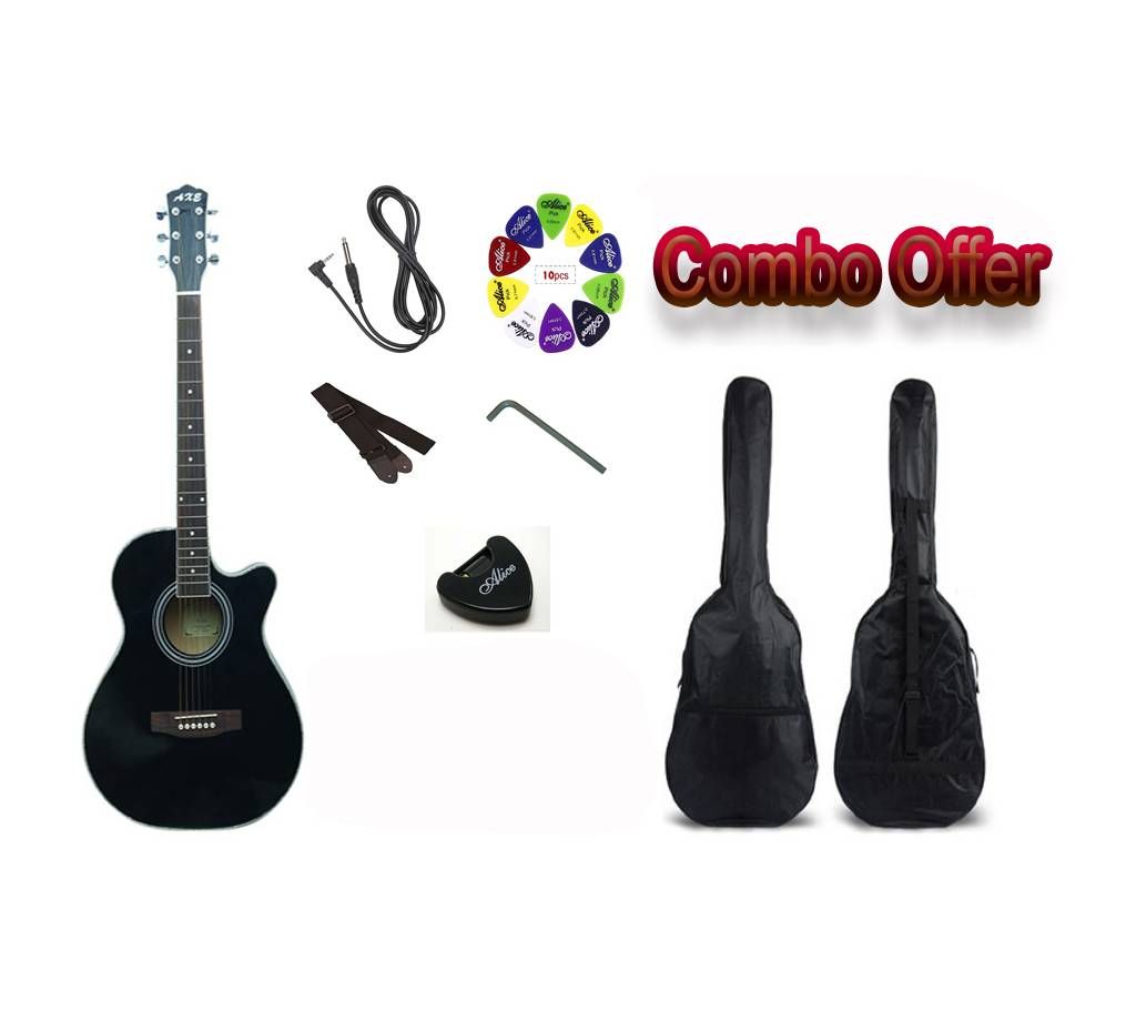 AXE AG 48C/WRS Acoustic Guitar + Bag + Instruments Full Pack Combo Offer 