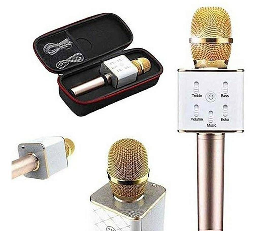Karaoke Tuxun Q7 Wireless Bluetooth Microphone Speaker - Rose Gold