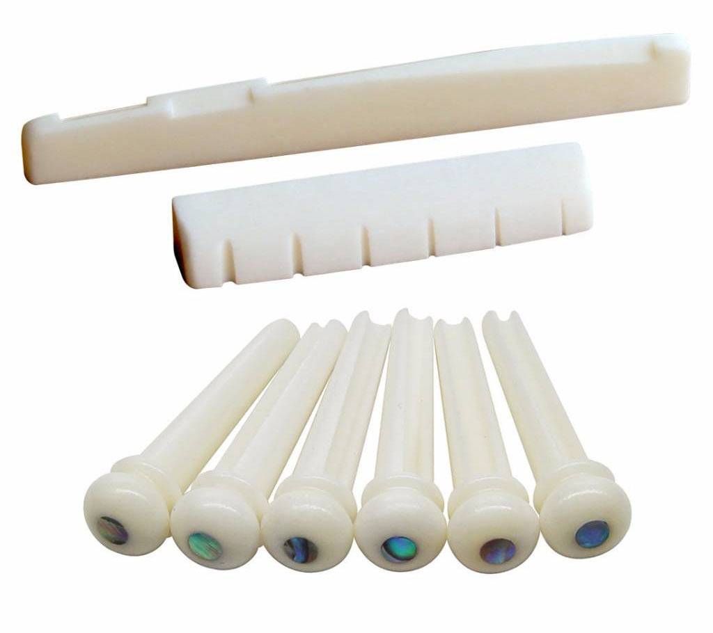 Saddle and Nut- 6pcs Guitar pins