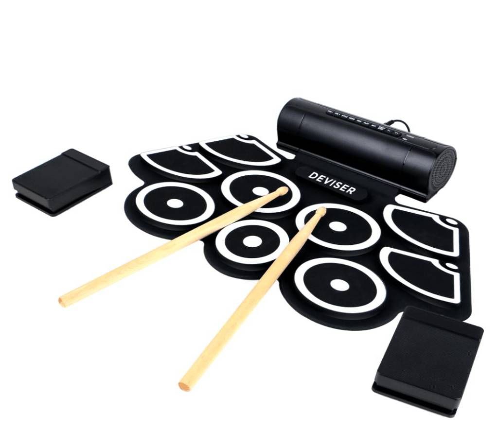 Electronic Drum Set Professional - Black and White