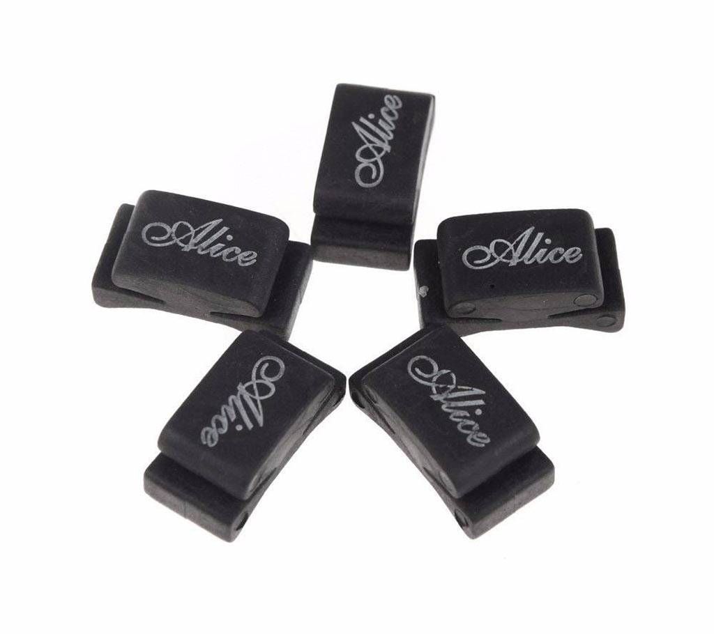 Alice Black Rubber Pick Holder- 5 pieces 