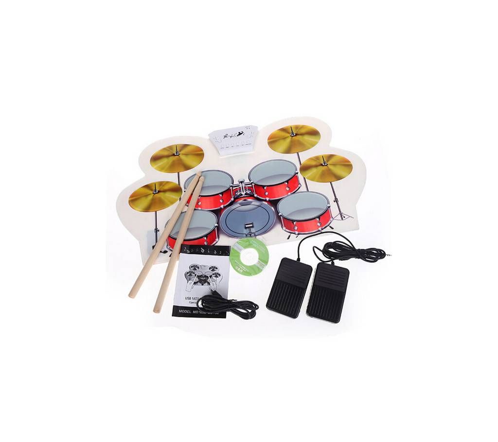 Electronic Drum Set - Red and White