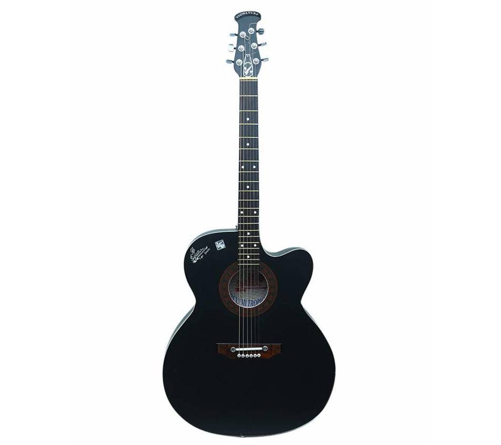 Signature Black Acoustic Guitar