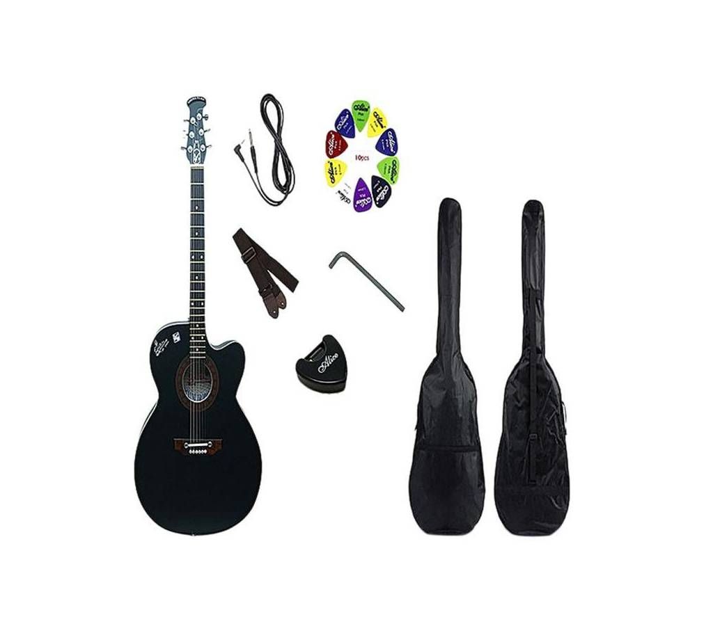 Combo Offer Signature Semi-Electric Acoustic Guitar - Black