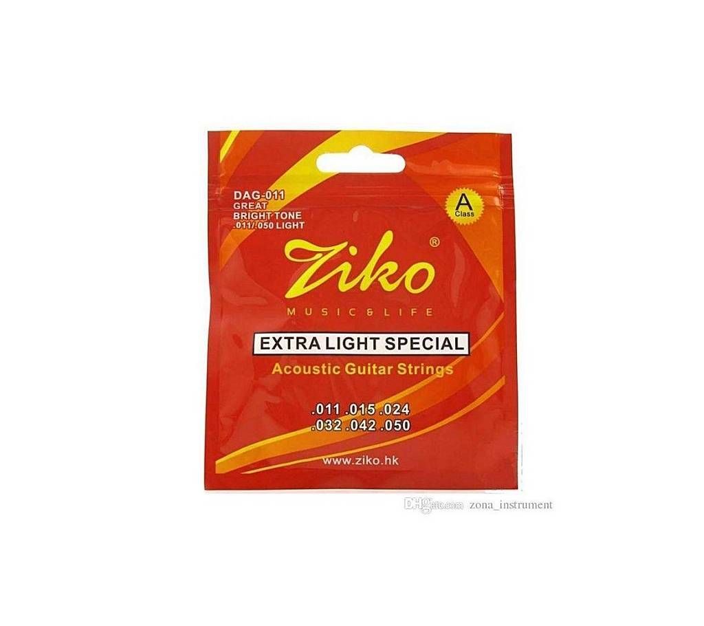 Ziko Custom Light Acoustic Guitar strings DAG-011(6 Strings)