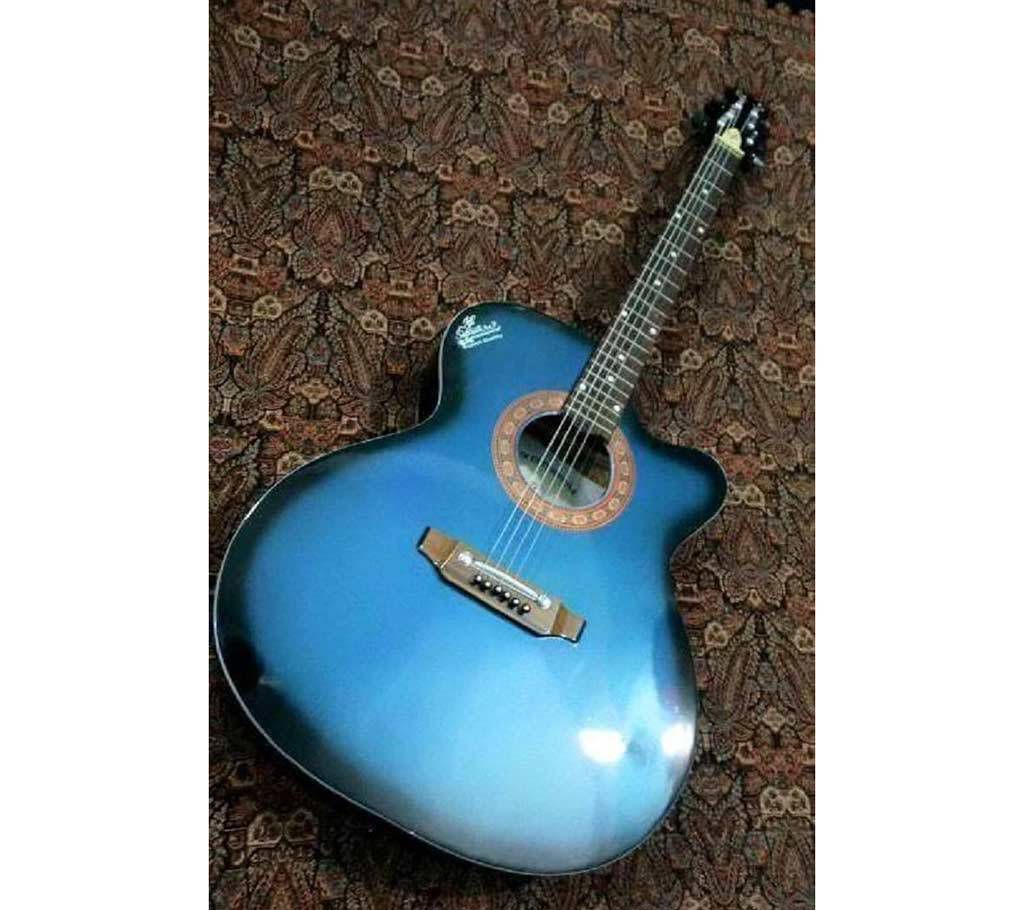 signature blue black burst acoustic guitar 